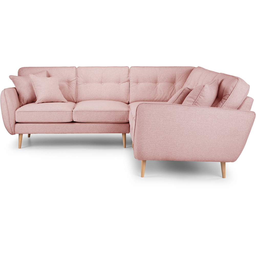 Opry Faro 4 Seater Button Back Soft Pink Left Hand Corner Sofa Image 3