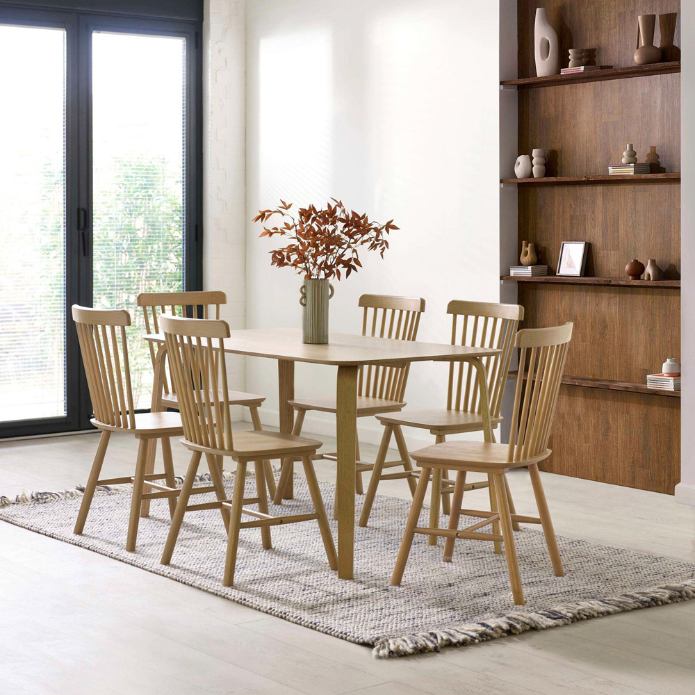 Julian Bowen Sakura Set of 2 Oak Dining Chair Image 7