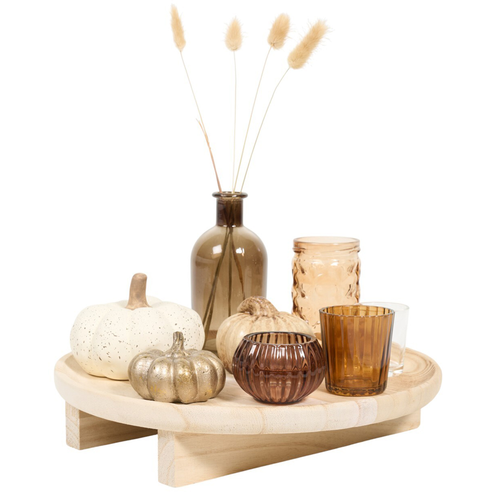 Neutral Pumpkin Candle Tray Image 3