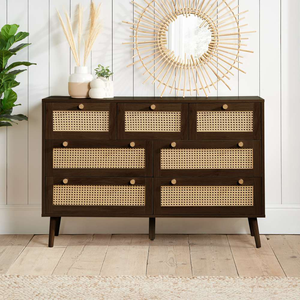 Croxley 7 Drawer Rattan Chest of Drawers Image 7
