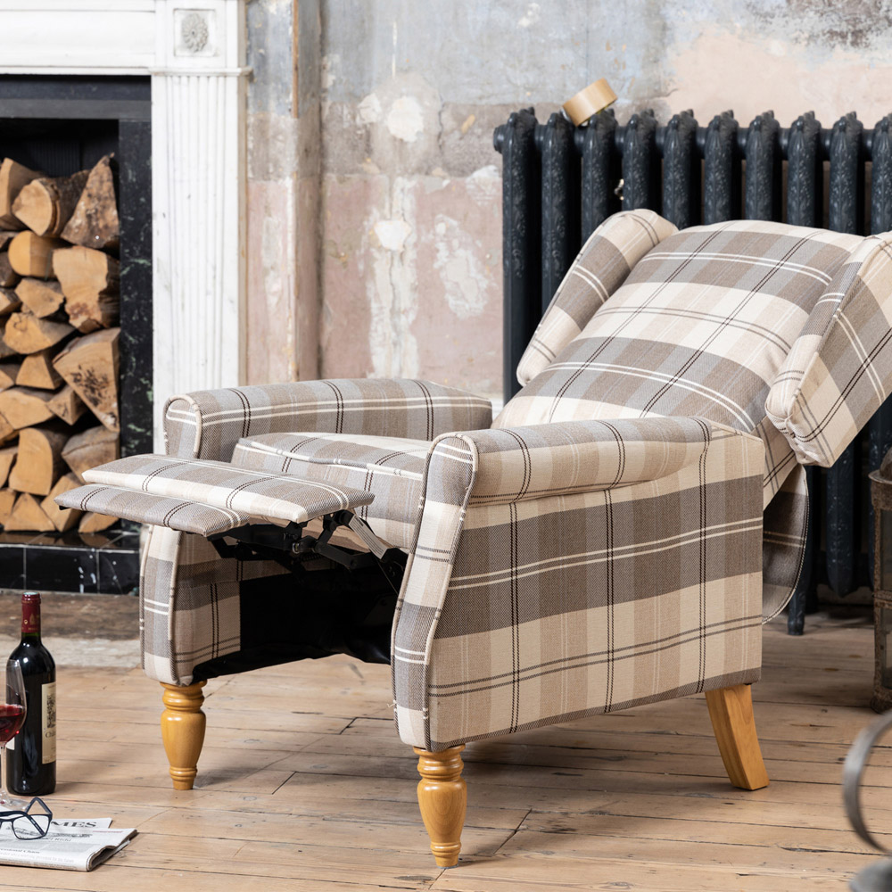 Artemis Home Stanfield Cream Manual Recliner Armchair Image 5