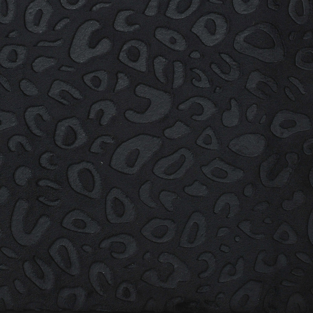Noir Leopard Print Embossed Bath Mat Black Image 4