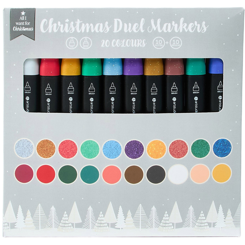 Pack of 10 Christmas Dual Markers Image 1