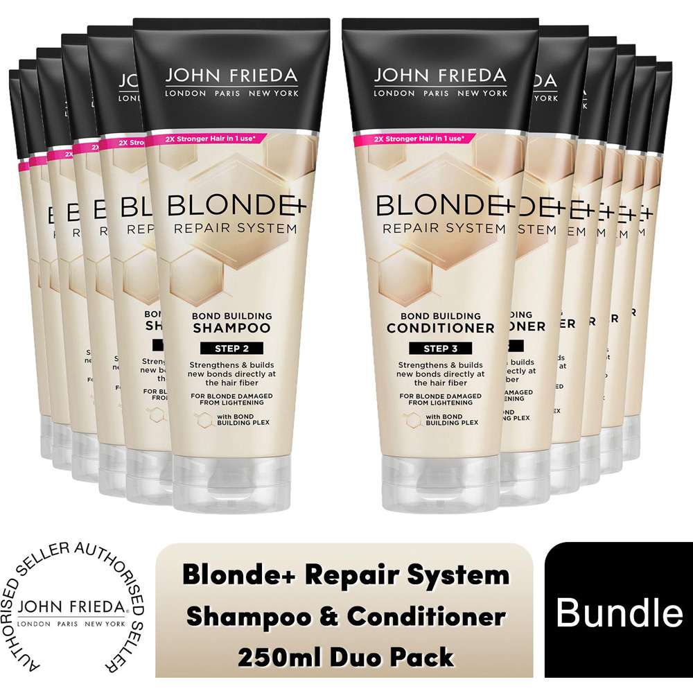 John Frieda Blonde+ Repair System Bond Building Conditioner 250ml 6 Pack Image 8