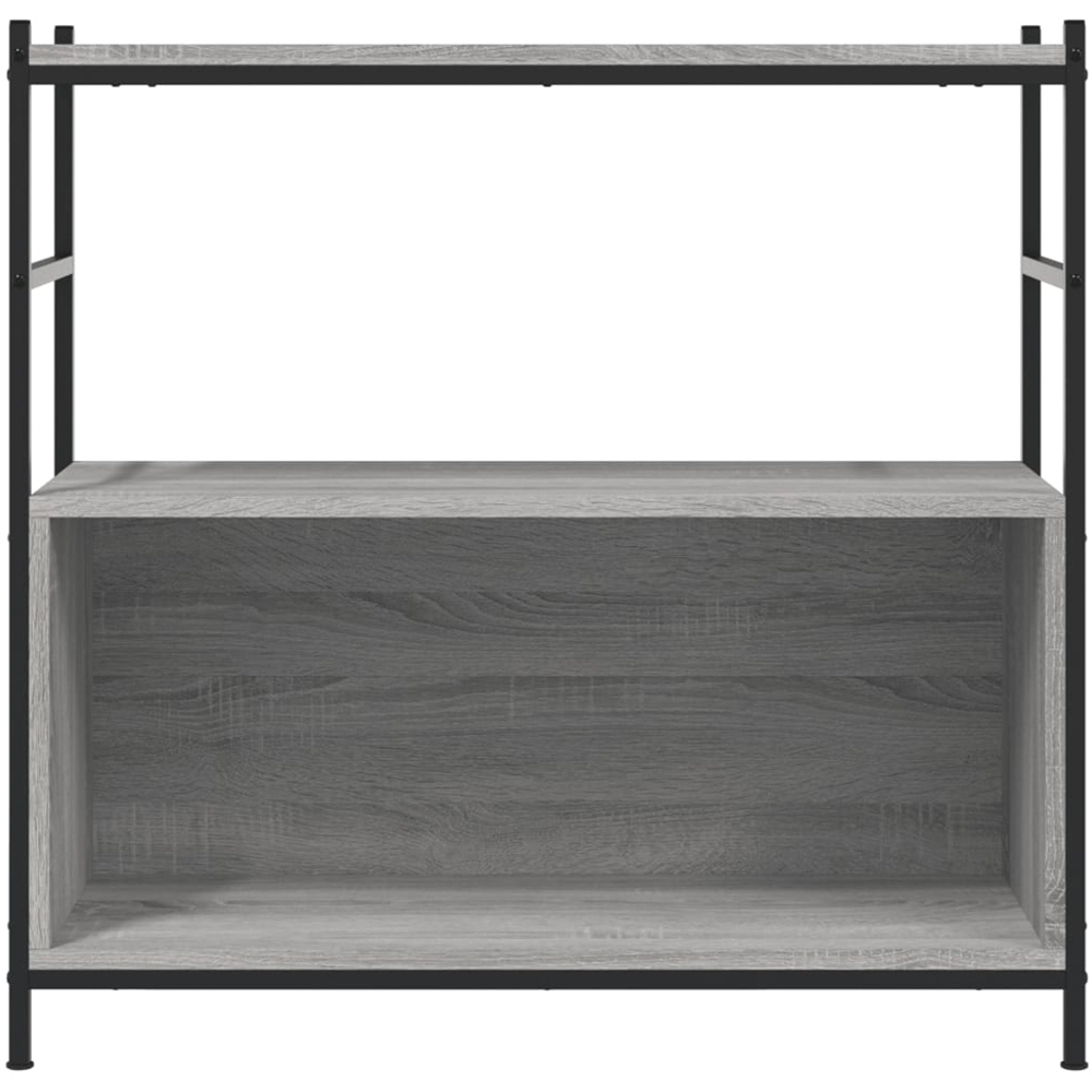 vidaXL Single Shelf Grey Sonoma Bookshelf Image 4
