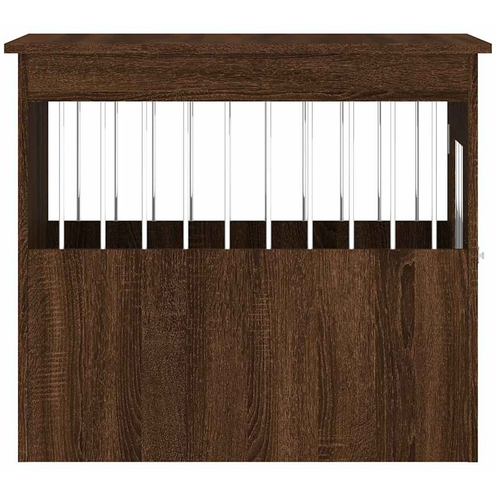 vidaXL Brown Oak Processed Wood Dog Crate Furniture 55 x 75 x 65cm Image 7