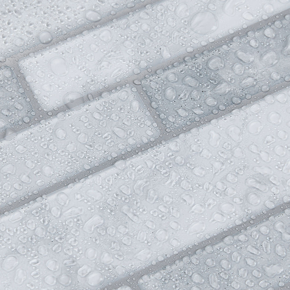 Living and Home Brick Effect Grey Self Adhesive Wall Tile Sticker 10 Pack Image 4