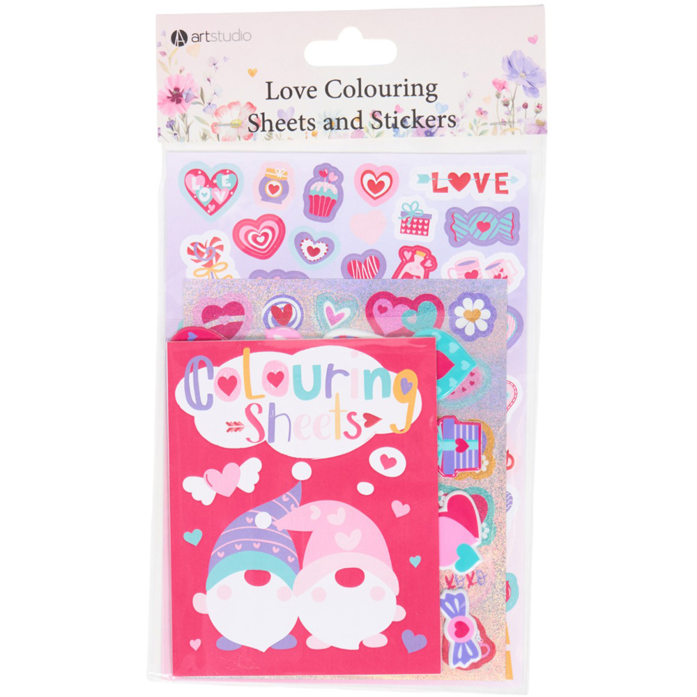 Love Colouring Sheets and Stickers Image 1
