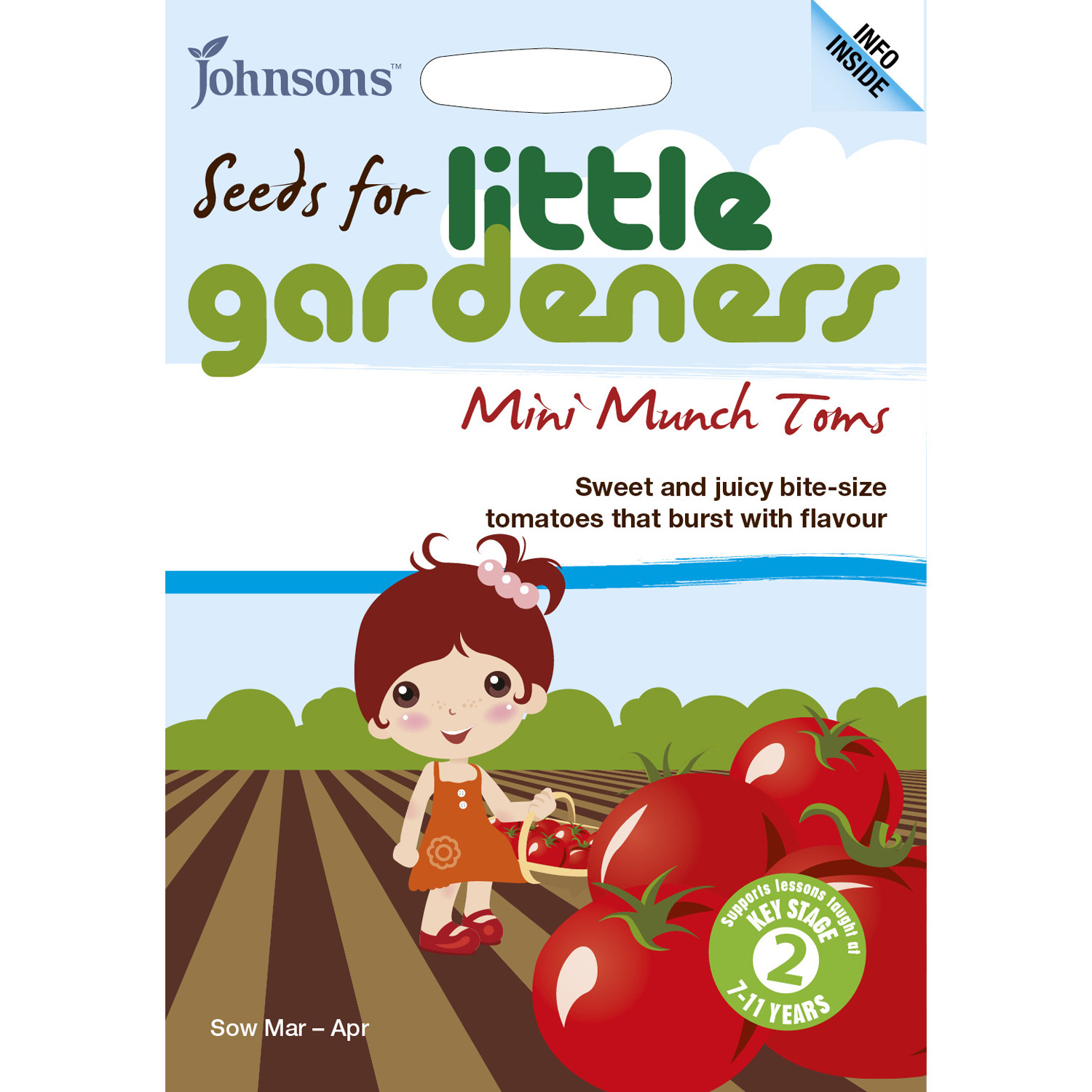 Johnsons Little Gardeners Mini Munch Tomato Seeds Image 1