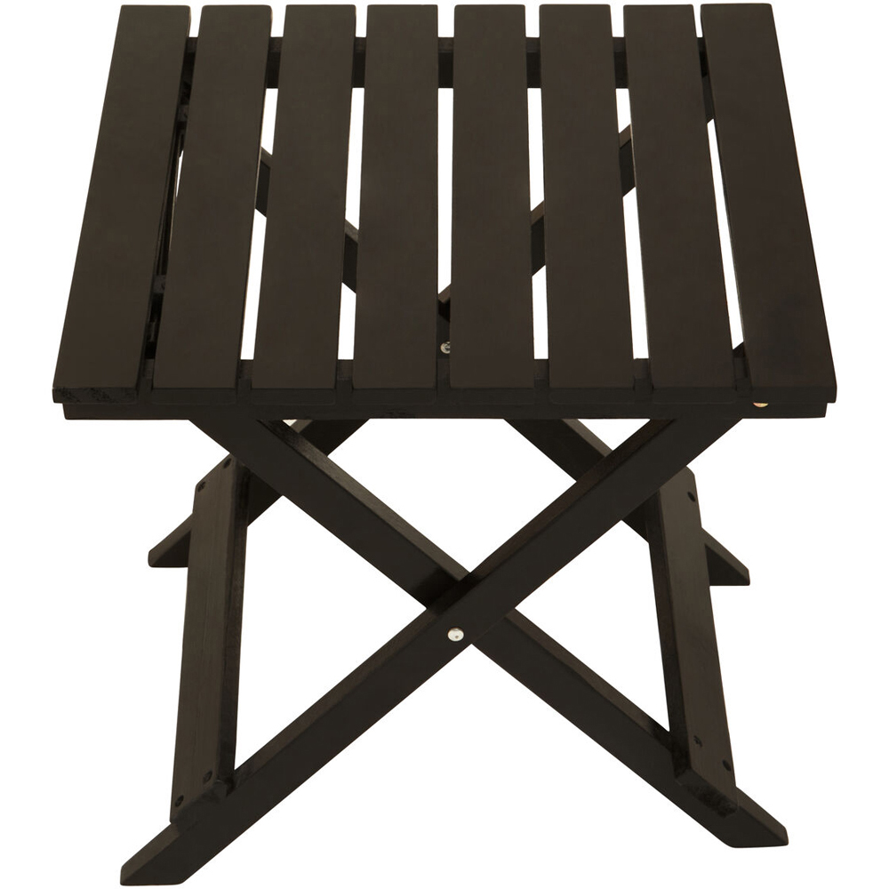 Premier Housewares 2 Seater Black Wooden Foldable Outdoor Dining Table Image 4