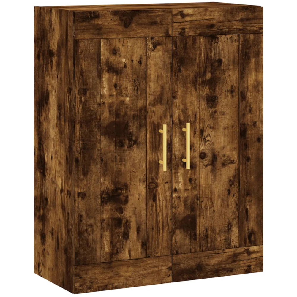vidaXL 2 Door Brown Smoked Oak Wall Mounted Cabinet 2 Pack Image 5