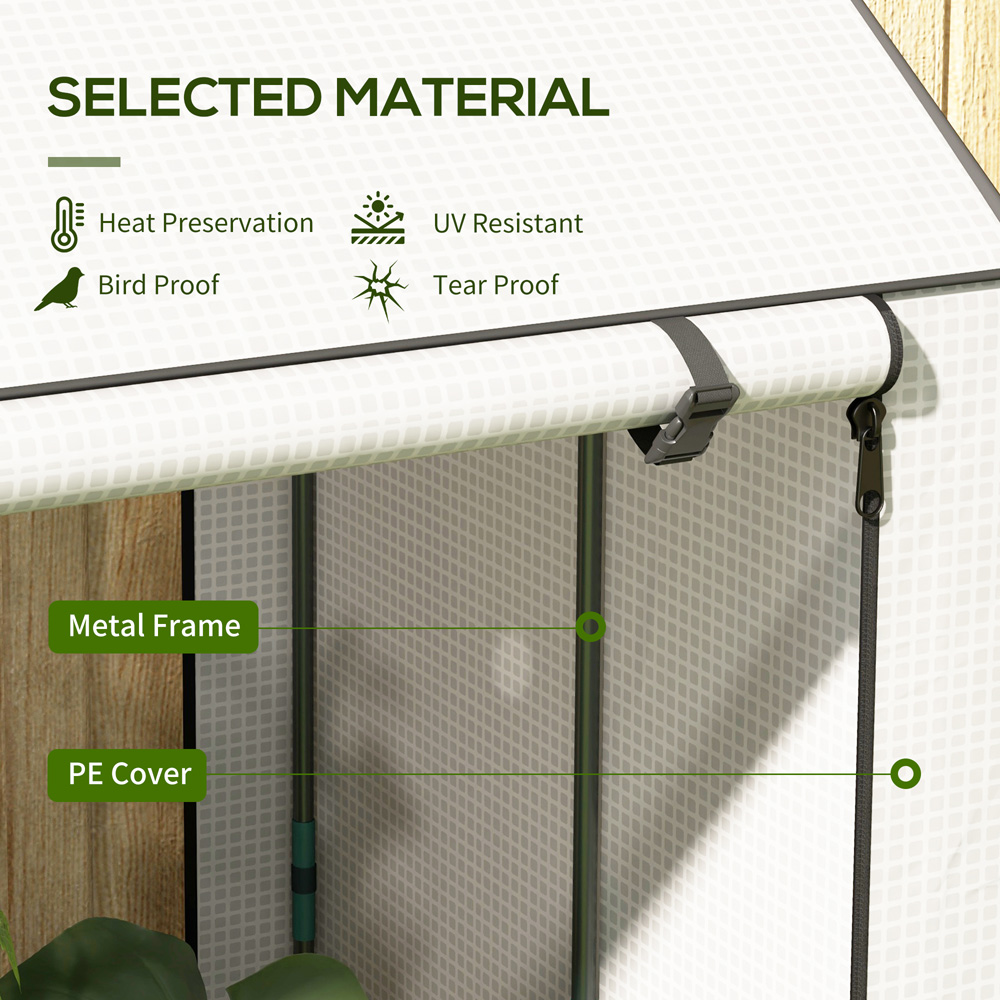 Outsunny 4 Shelf Steel Frame 3 x 3ft Portable Greenhouse Image 4