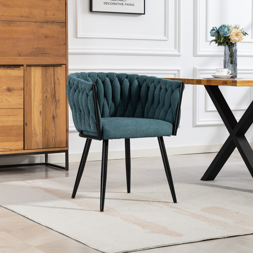 Artemis Home Aneta Set of 2 Teal Dining Chairs Image 4
