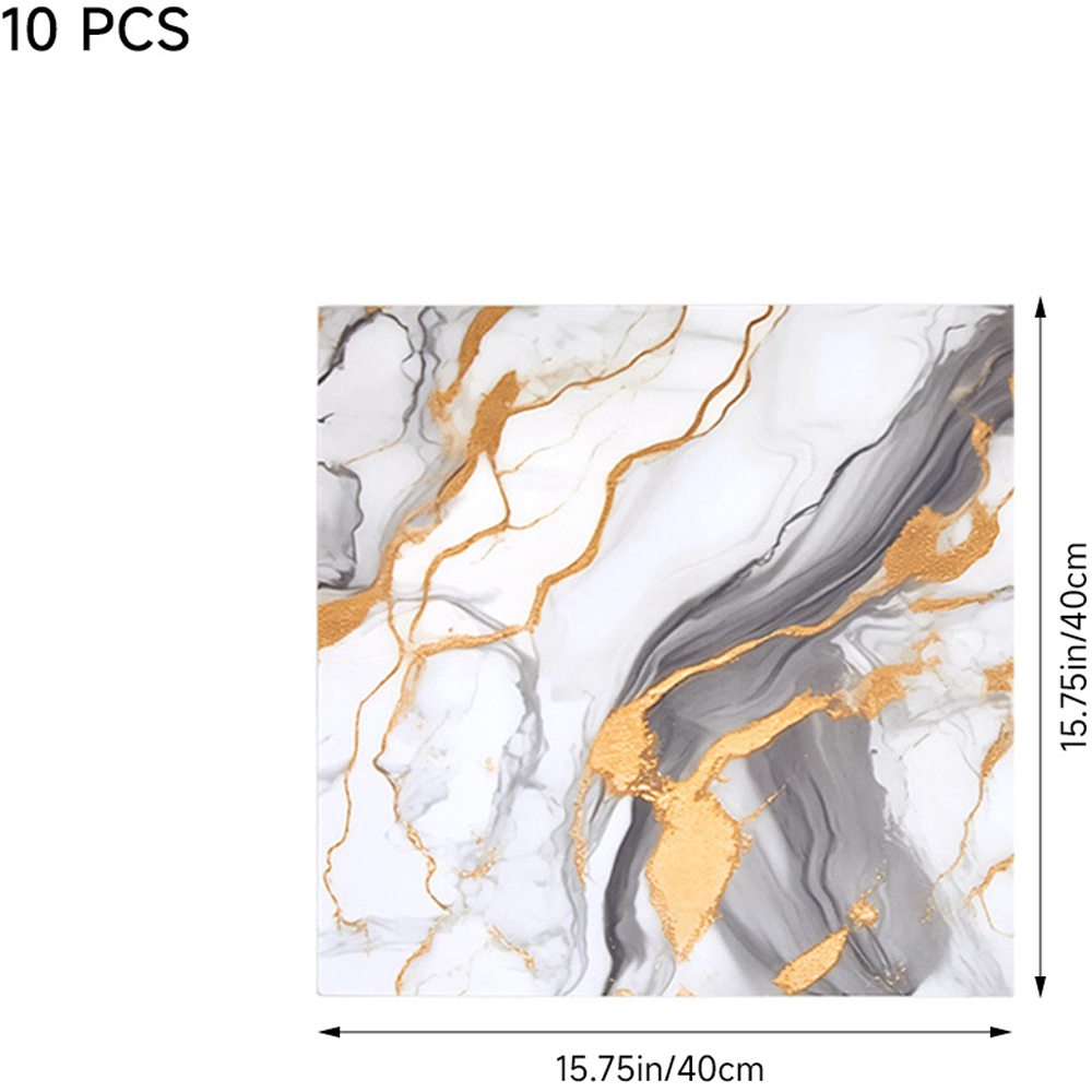 Living and Home Marble Patterned Multicolour PVC Self Adhesive Wall Sticker 10 Pack Image 9