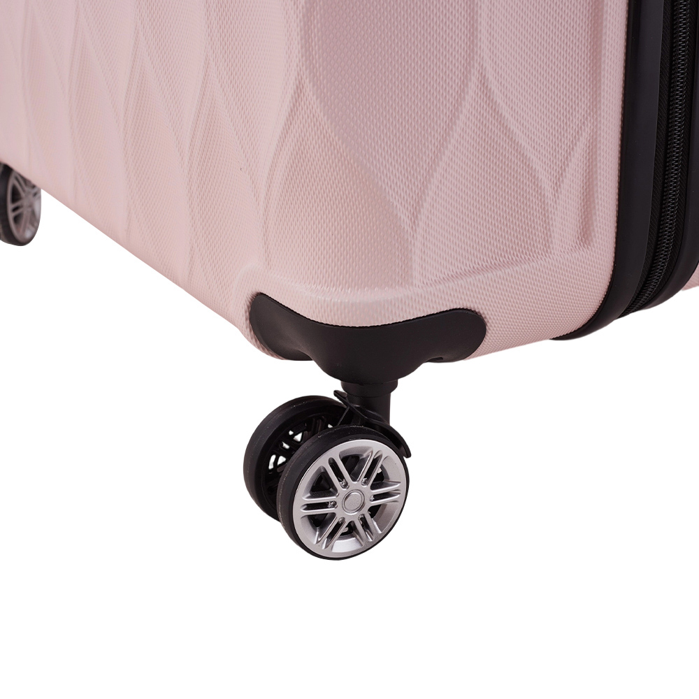 H&O Direct 5 Piece Pink Hard Shell Luggage Set with Duffel Bag Image 4