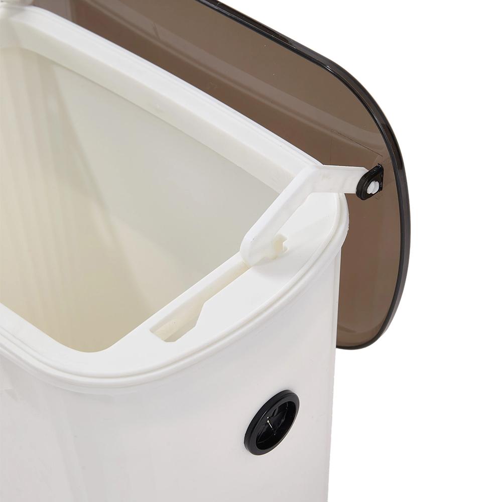 Living and Home White Wall-Mounted Waste Bin with Sealed Lid 11L Image 7