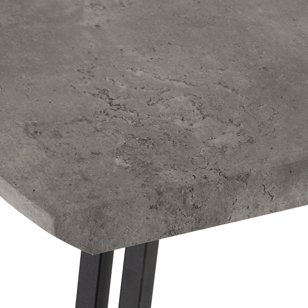 Seconique Quebec Wave Edge Concrete Dining Table Image 5