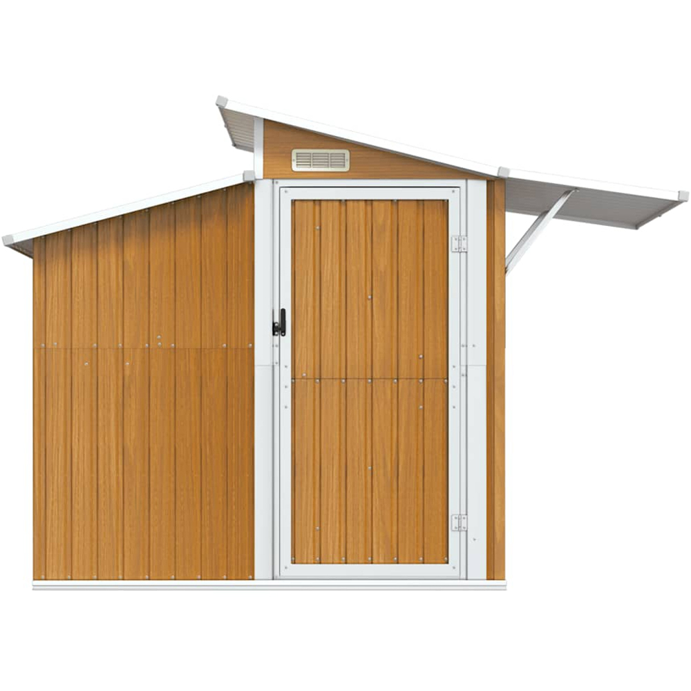 vidaXL 8.9 x 4.3ft Brown Galvanised Steel Garden Shed Image 3