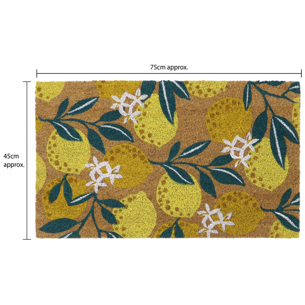 JVL Lemons Latex Coir Door Mat 40 x 70cm Image 6