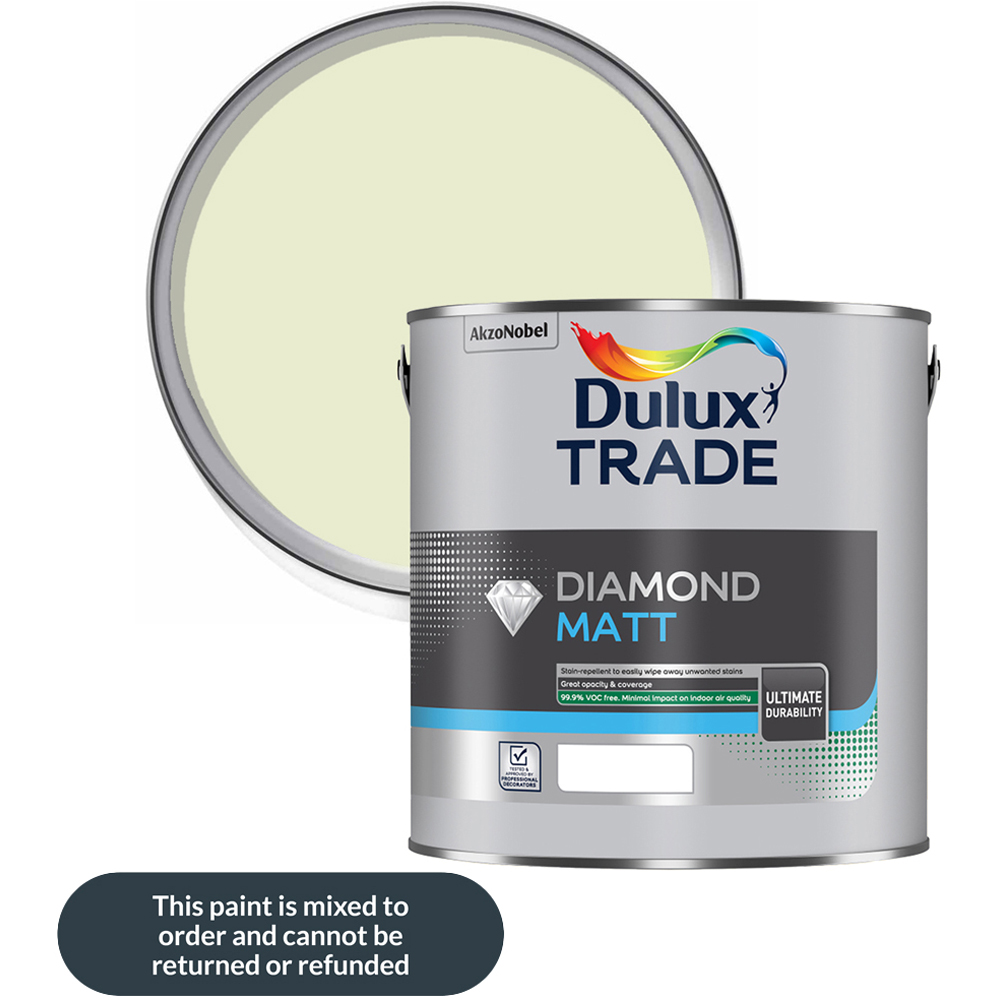 Dulux Trade Soft Apple Walls and Ceilings Diamond Matt Paint 5L Image 1