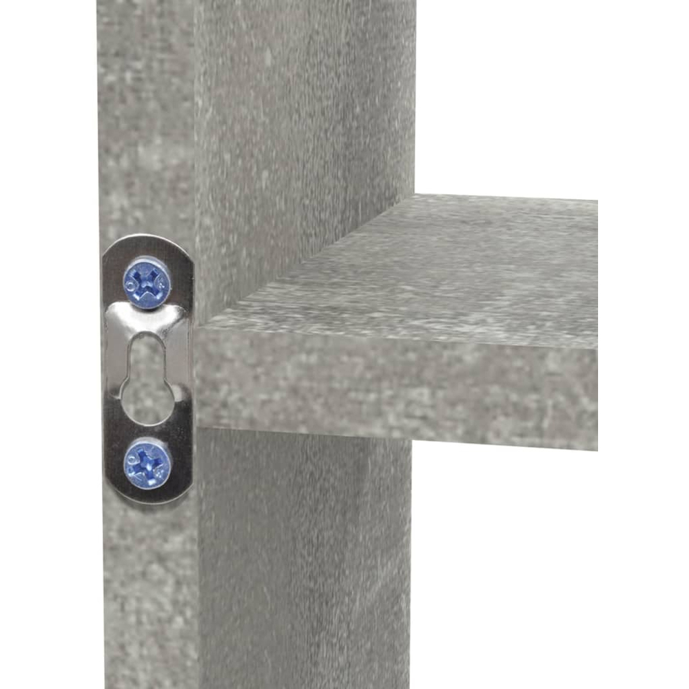 vidaXL 8 Compartment Concrete Grey Wall Shelf Image 5