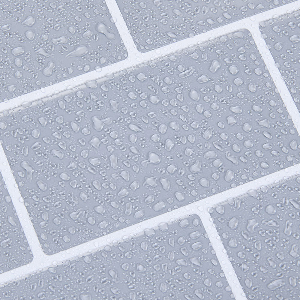 Living and Home Lattice Light Grey Peel and Stick Wall Tile Sticker Wall Tile Sticker 10 Pack Image 5