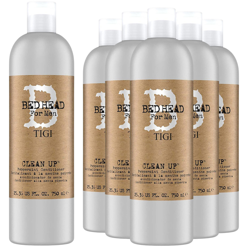 TIGI Bed Head Clean Up Peppermint Mens Daily Hair Conditioner 750ml 6 Pack Image 1