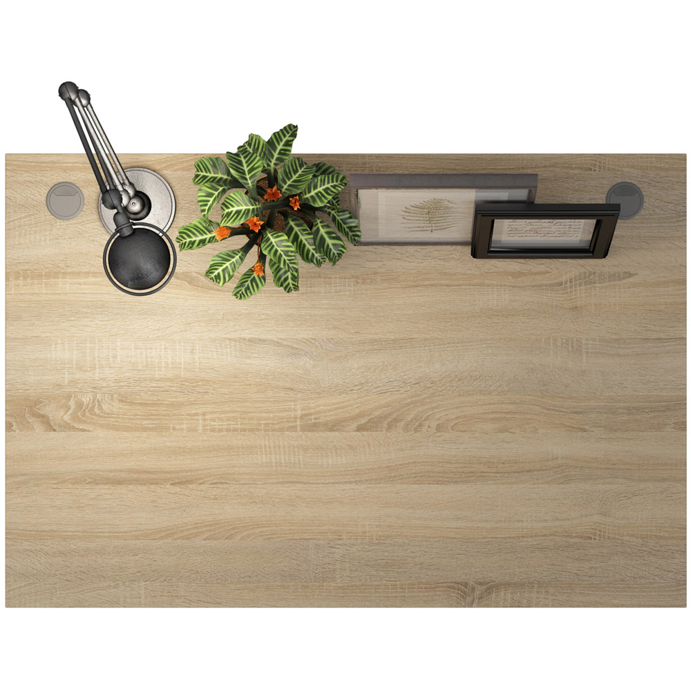 Florence Wooden and Steel 120cm Desk Oak and White Image 4