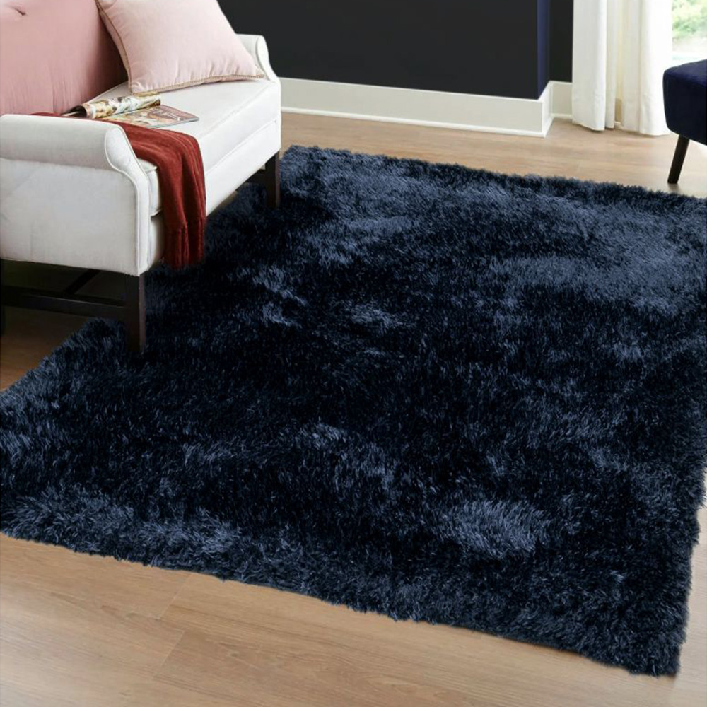 Homemaker Opulence Navy Shaggy Rug 115 x 160cm Image 1