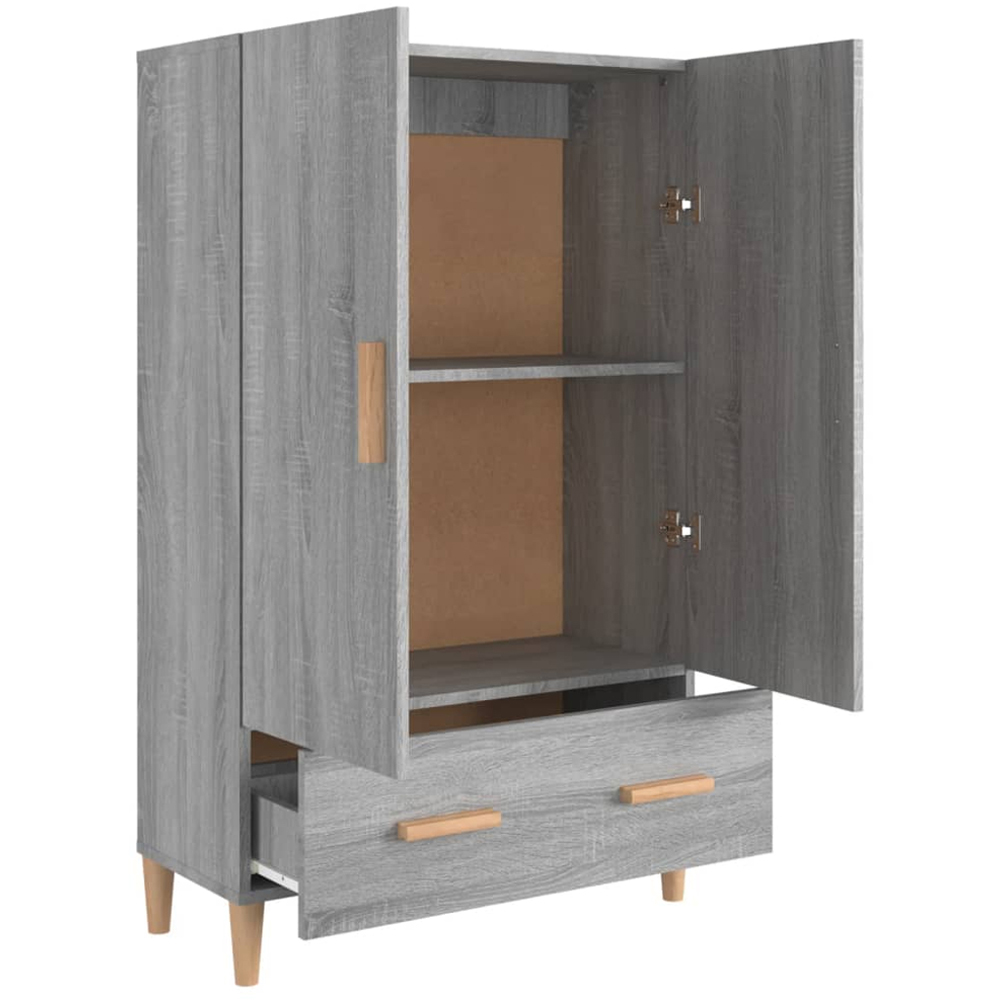vidaXL 2 Door Single Drawer Grey Sonoma Highboard Image 4