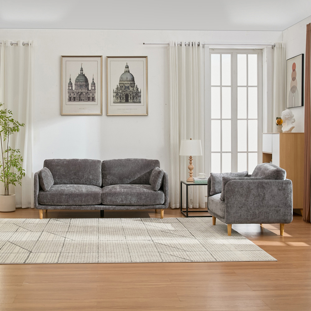 Furniture One 4 Seater Luxury Mid Century Sofa Set Image 8