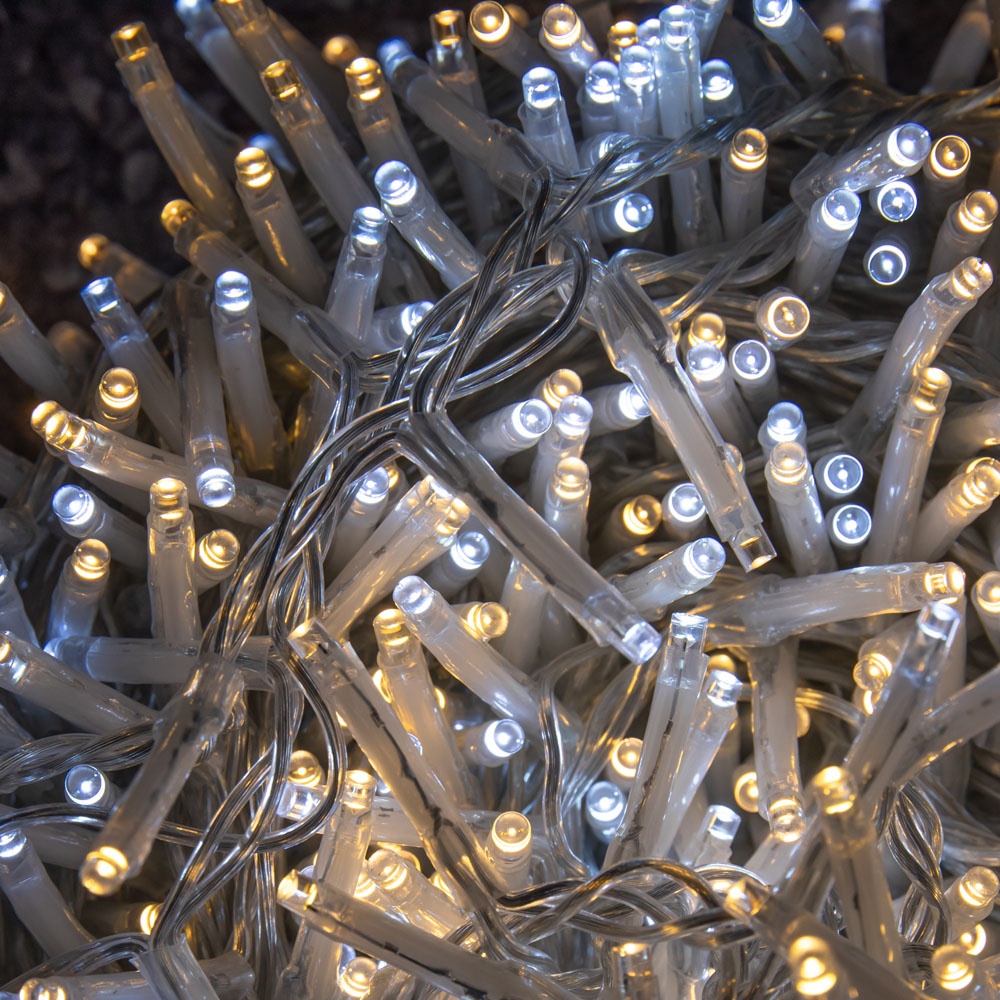 Samuel Alexander TreeBrights 1500 White and Warm White LED Clear Cable Christmas String Lights 37.5m Image 6