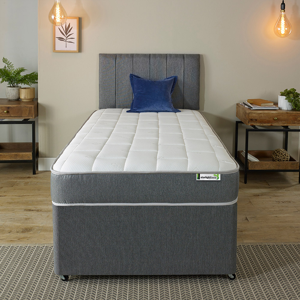 Starlight Beds Deep Shorty Grey Big Brick Memory Foam and Spring Mattress Image 4
