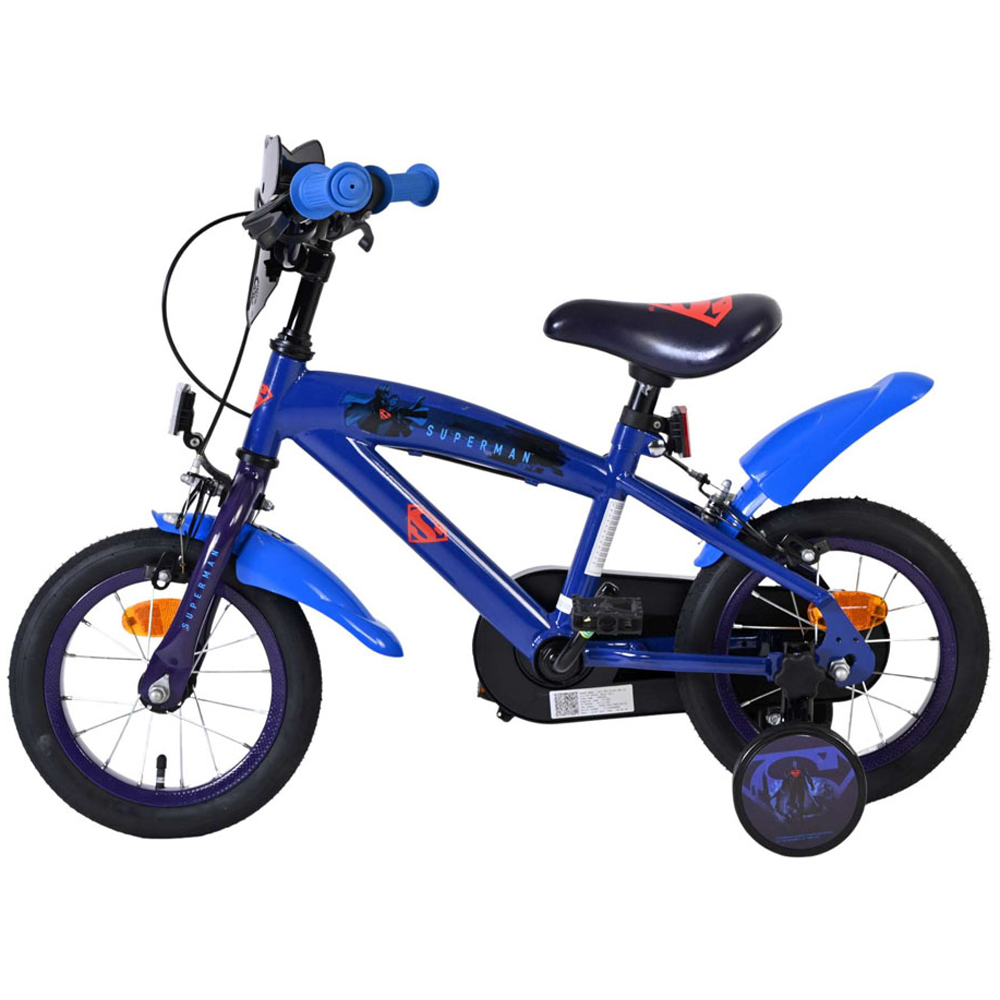 Volare DC Comics Superman Kids 12 inch Multicolour Bike with Stabilisers Image 5