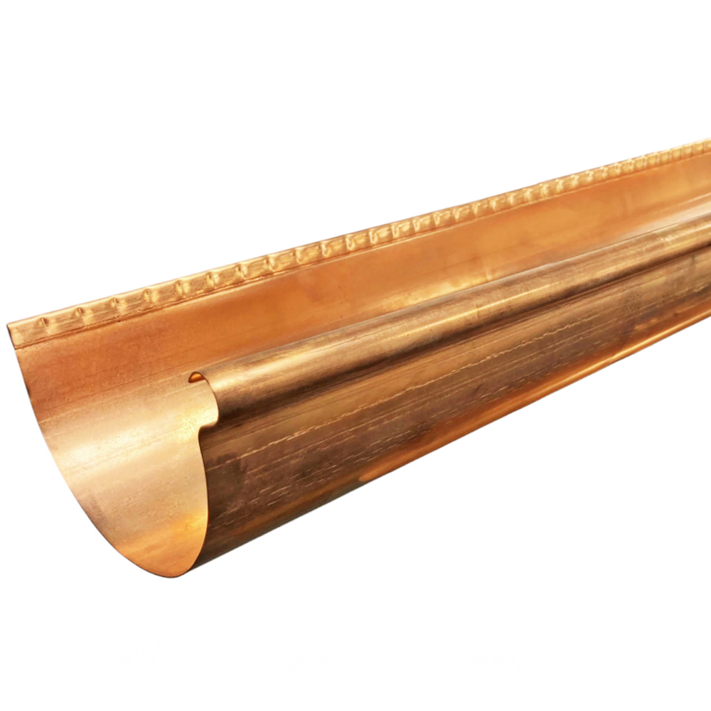 Metal Gutta Half Round Copper Gutter 125 x 76mm Image 3