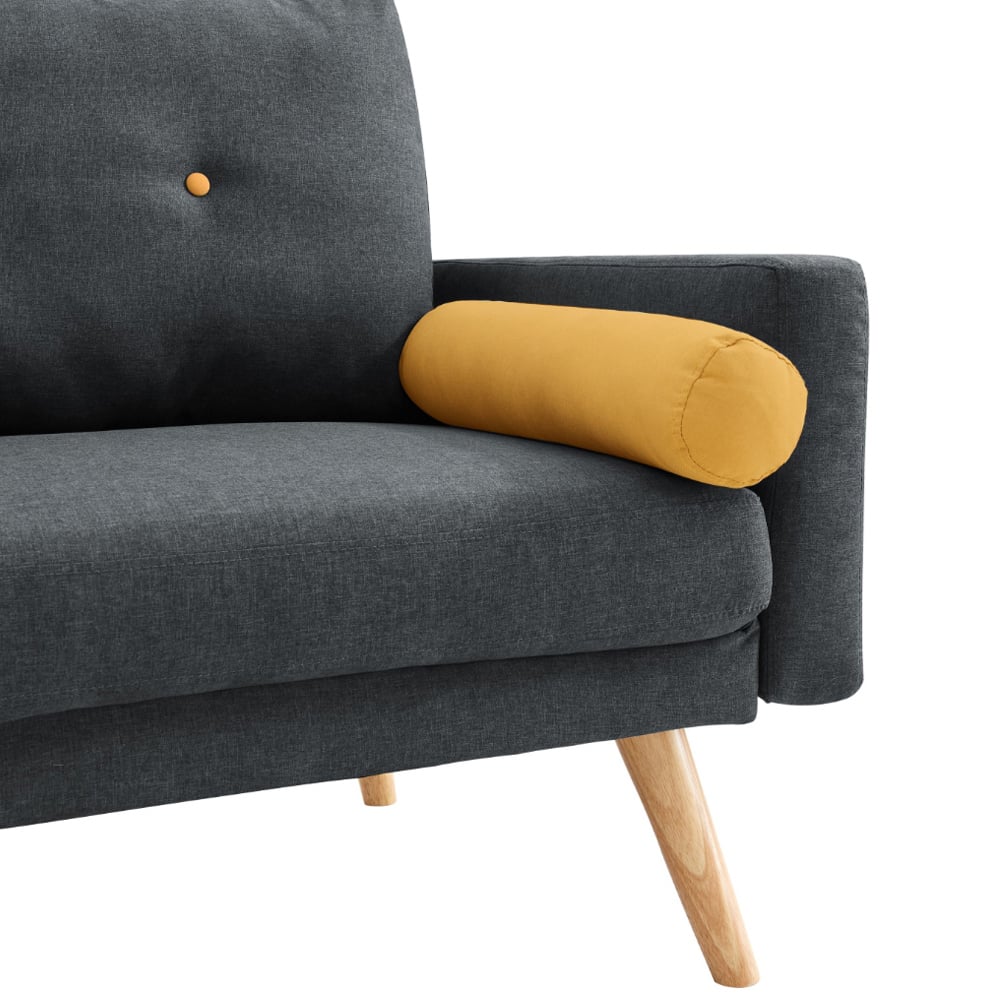 Home Detail Langley 2 Seater Charcoal Fabric Sofa Bed Image 4