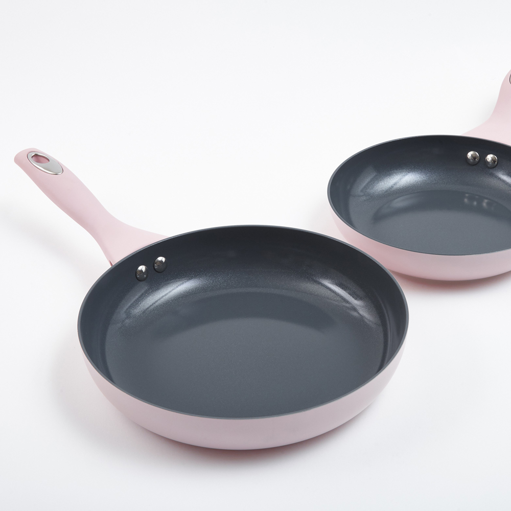 Cermalon Blush Pink Non Stick Aluminium Cookware Set of 5 Image 3