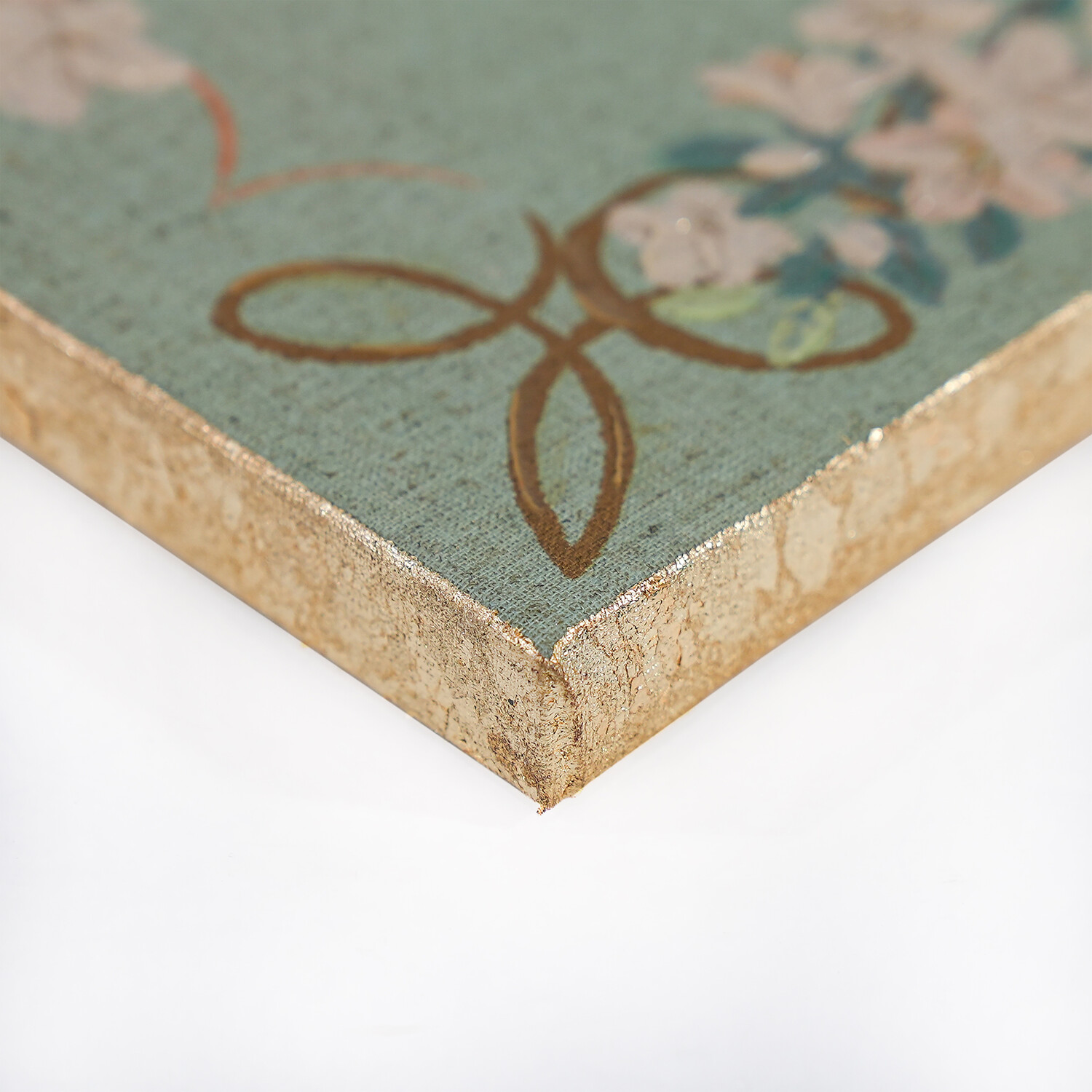 Shay Vintage Seashells Hand Painted Linen Green Image 3