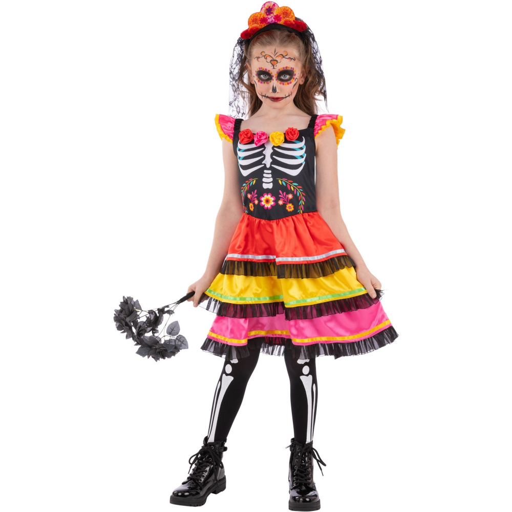 Rubies Kids Day of The Dead Fiesta Halloween Costume 4-6 Years Image 1