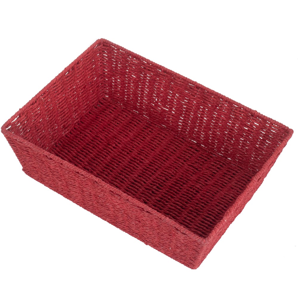 Red Hamper Red Extra Large Paper Rope Tray Image 3