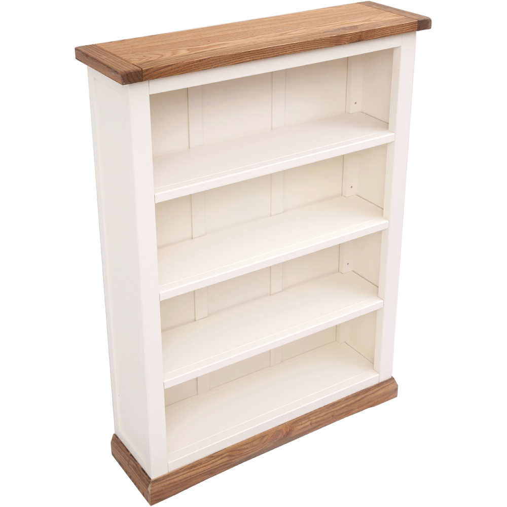 Tropea 4 Shelf Off White Wide Bookcase Image 4