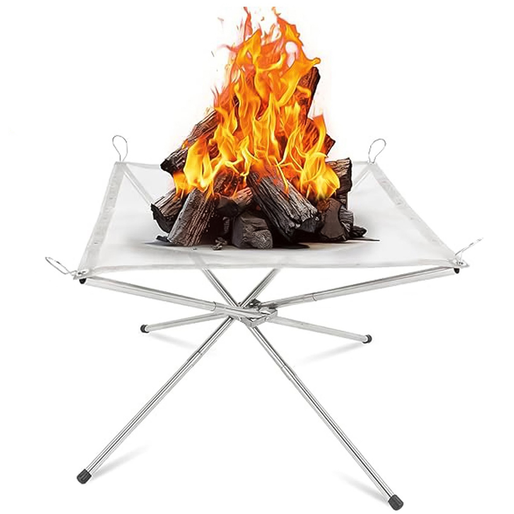Shatchi Foldable Outdoor Camping Fire Pit with Carry Bag Image 1