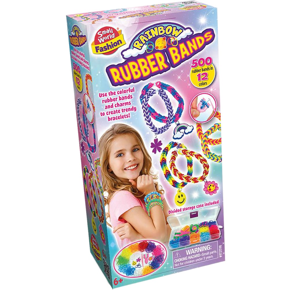 Small World Toys Make Your Own Rainbow Rubber Band Kit Image 1