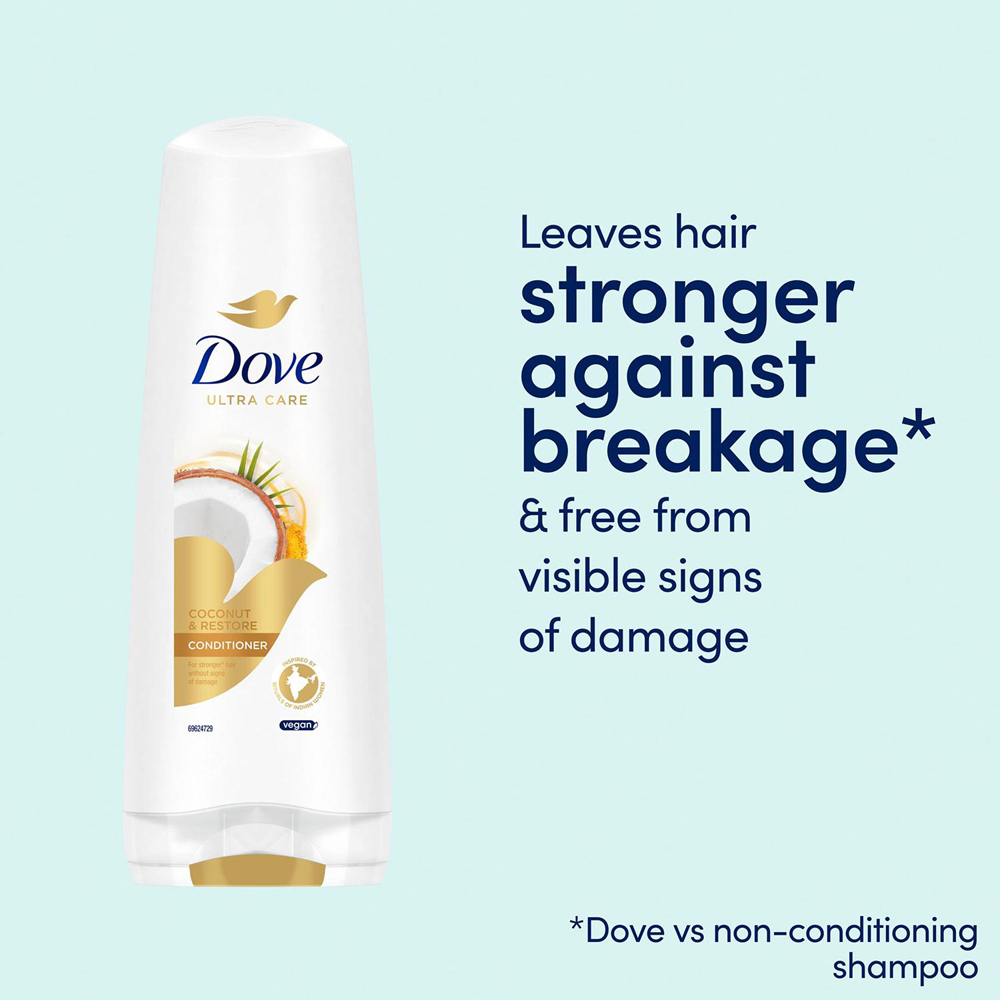 Dove Nourishing Secrets Coconut Oil Conditioner 350ml and Shampoo 400ml 3 Pack Image 5