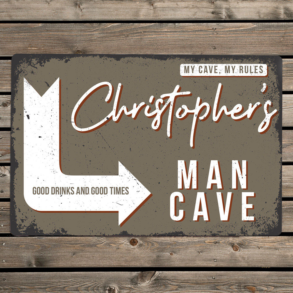Personalised Memento Company Personalised Man Cave Metal Sign Image 3