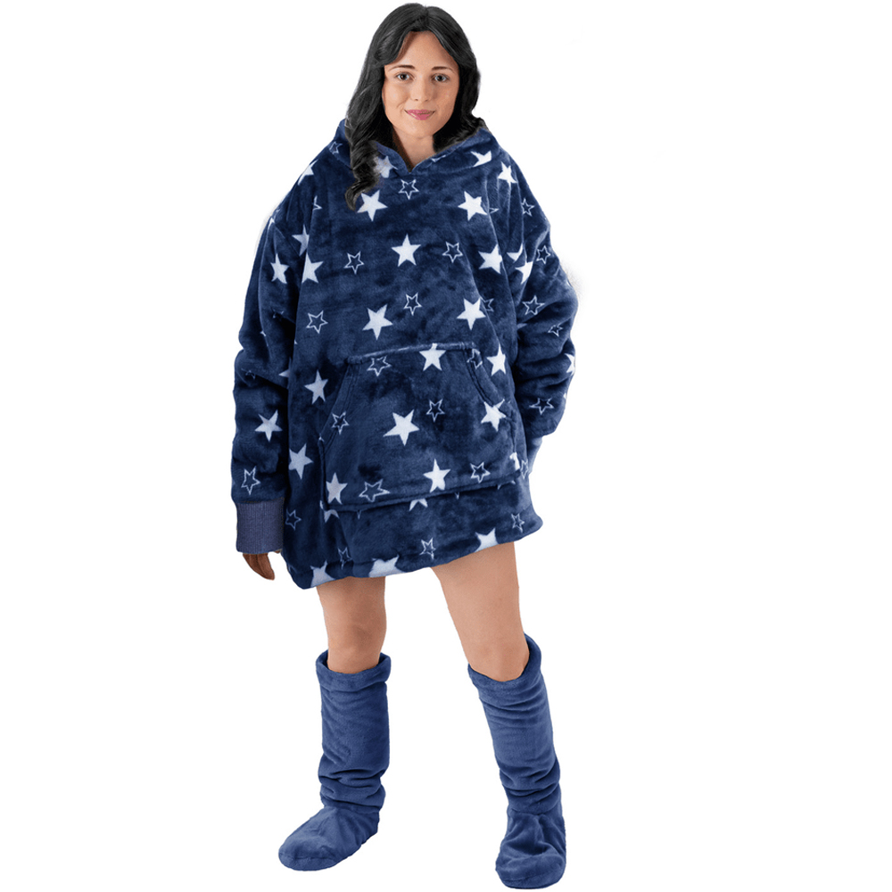 Velosso Junior Stars Hoodie Oversize Navy Image 1