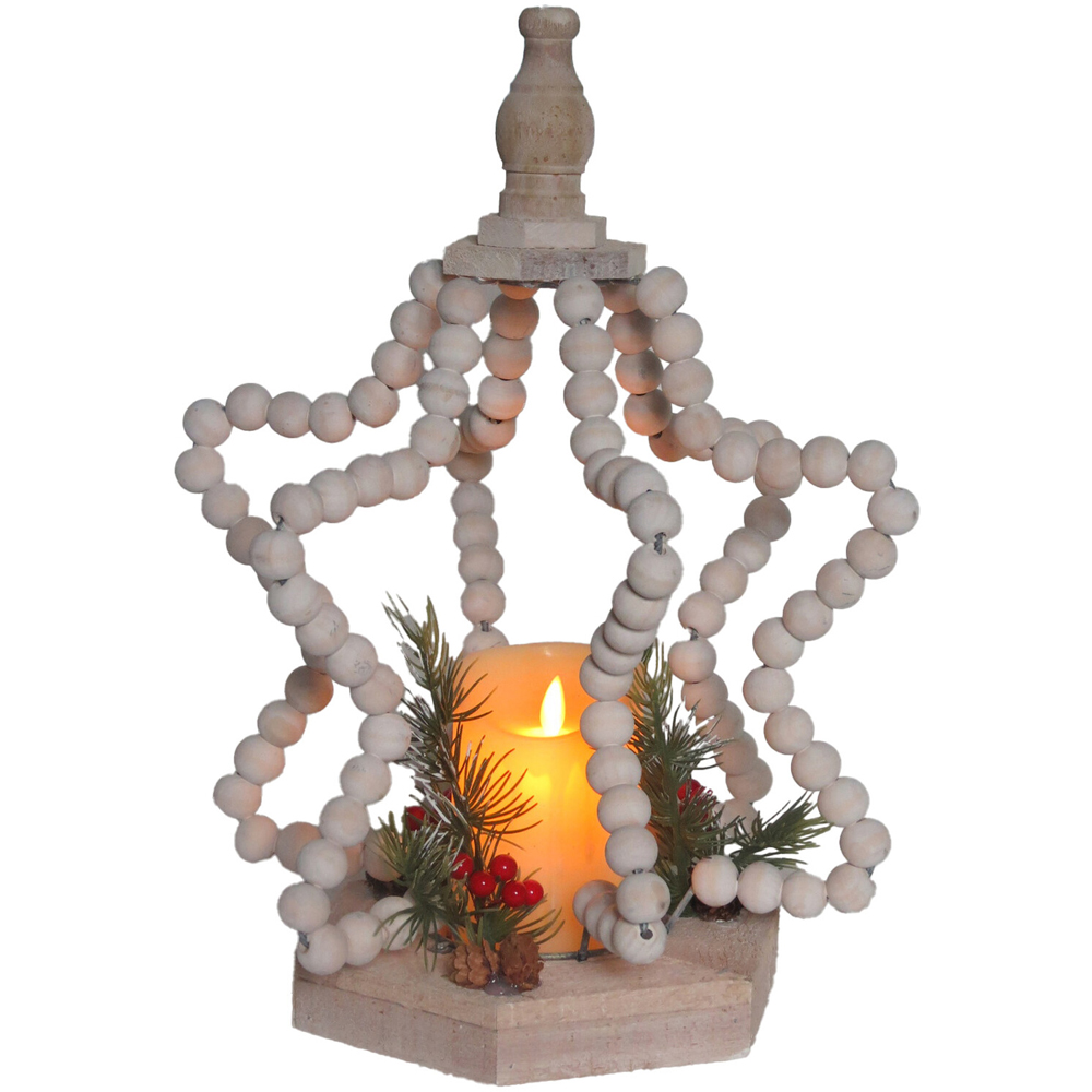 Beaded Star Lantern Flicker CandleMulticolour Image 9