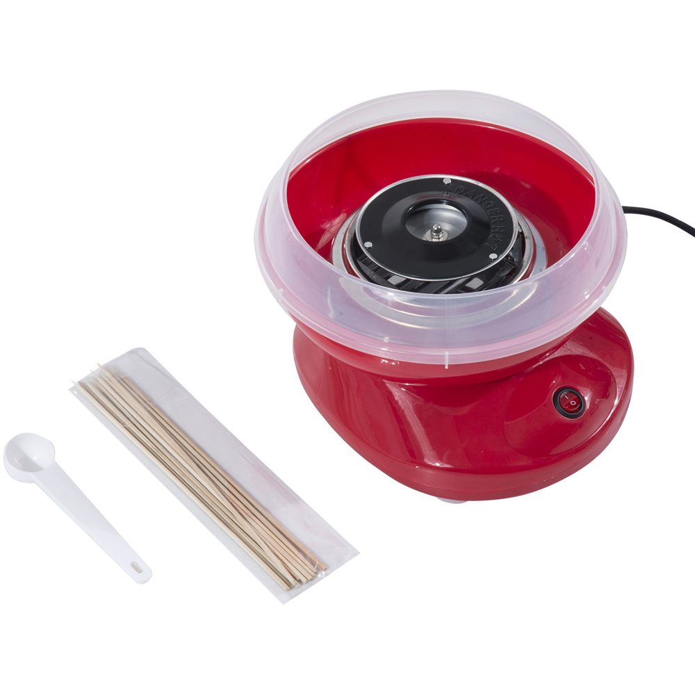 HOMCOM 800-017RD Red Electric Cotton Candy Machine with Equipment 500W Image 8