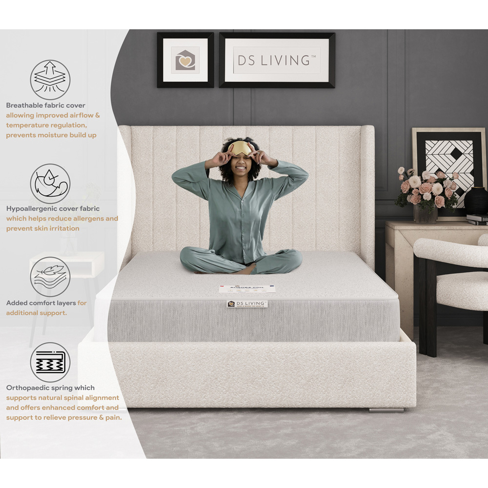 DS Living Aurora Posturetech King Size Bonnell Spring Mattress with Firm Comfort Layers Image 6