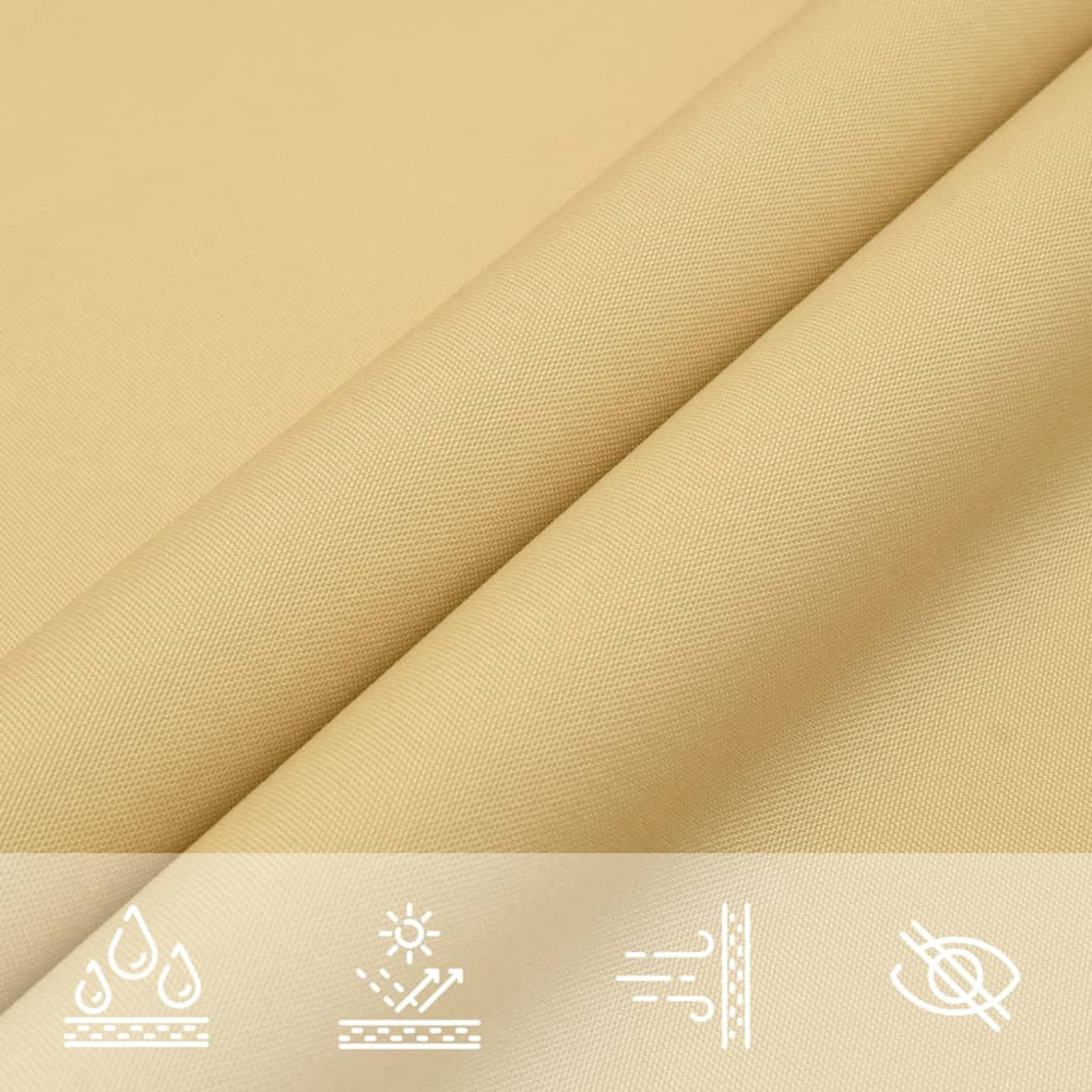 vidaXL Yellow Triangular Sun Shade Sail 3.6 x 3.6 x 3.6m Image 7